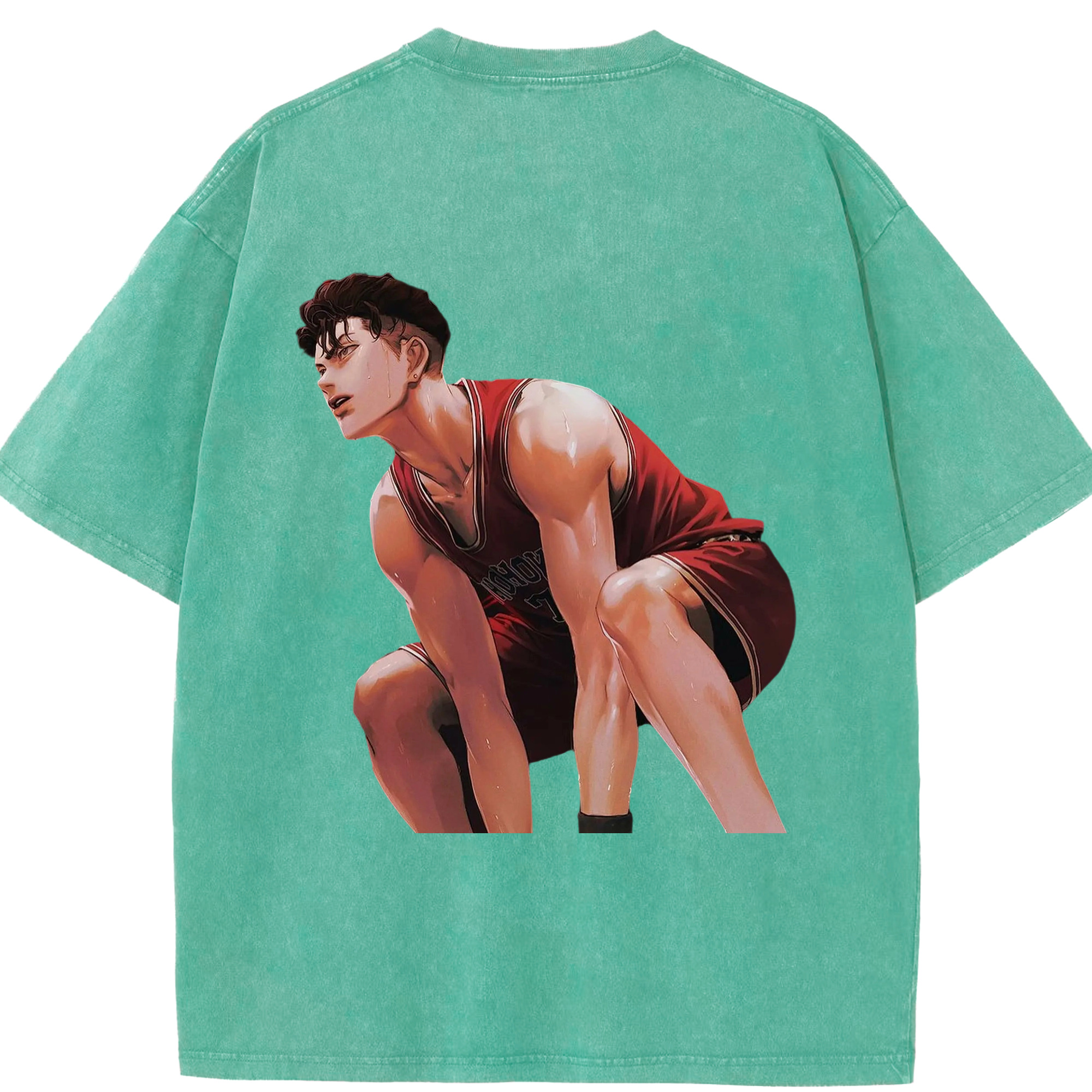 SLAM DUNK／スラムダンク 綿100% ヴィンテージ風 半袖Tシャツ（背面プリント）